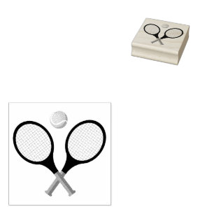 Carimbo De Borracha Trendy Tênis Racquet e Ball
