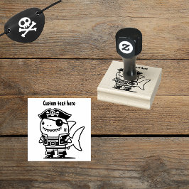 Carimbo De Borracha Tubarão Pirata