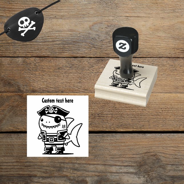 Carimbo De Borracha Tubarão Pirata (Criador carregado)