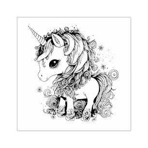 CARIMBO DE BORRACHA UNICORN CUTE