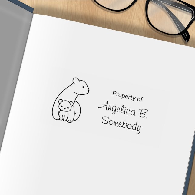 Carimbo De Borracha Ursos Polares: Mãe e Cubo (Criador carregado)