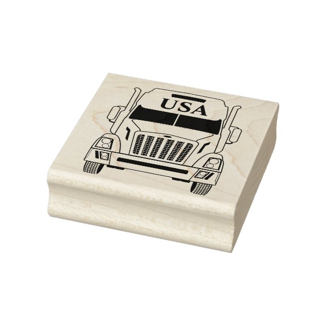 Carimbo De Borracha USA Semi Truck Rubber Stamp (Carimbo)