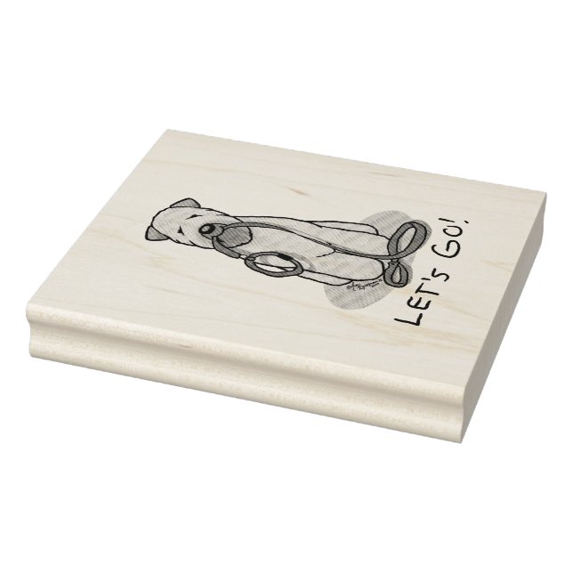 Carimbo De Borracha Vamos! Cão de Terrier de Walk Wheaten (batido em 1 (Carimbo)