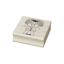 Carimbo De Borracha Vampiress Agness Wood Mounted Rubber Stamp