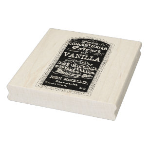 Carimbo De Borracha Vanilla Extract - Vintage Apothecary Ad