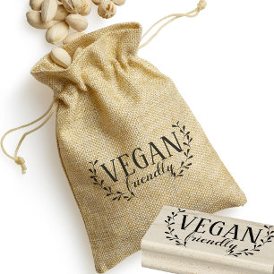 Carimbo De Borracha Vegan de negócios de Comida amigável