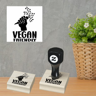 Carimbo De Borracha Vegan Friendly, Simple