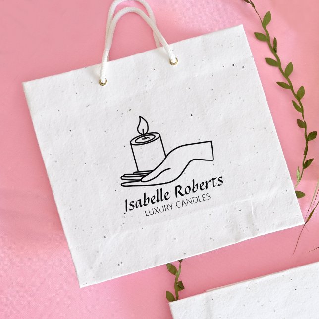 Carimbo De Borracha Velas de luxo Pequenas empresas, personalizadas gr (Criador carregado)