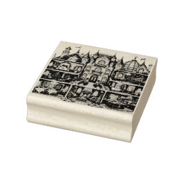 Carimbo De Borracha Victorian Christmas Dollhouse Stamp