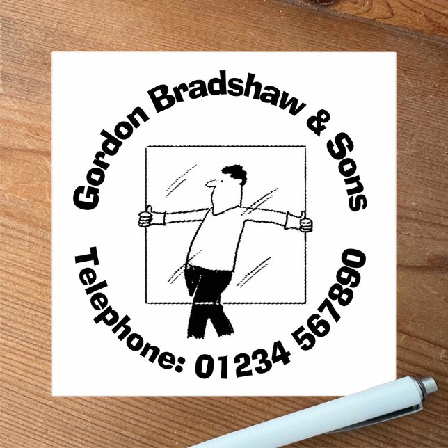 Carimbo De Borracha Vidro e Vidro do Windows para o Glazier. (Criador carregado)