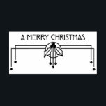 Carimbo De Borracha Vintage Art Deco Felry Christmas<br><div class="desc">Vintage Art Deco Feliz Carimbo de Natal</div>