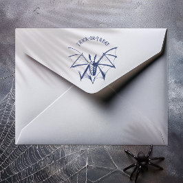 Carimbo De Borracha Vintage Bat Halloween Esqueletal