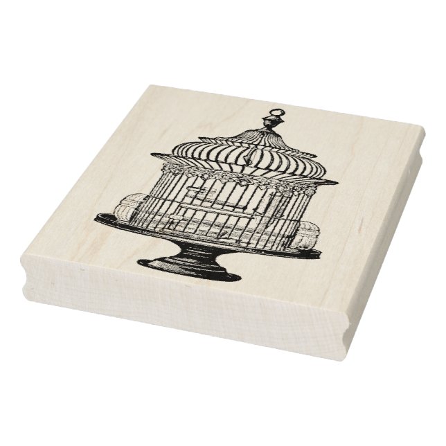 Carimbo De Borracha Vintage Bird Cage Stamp (Carimbo)