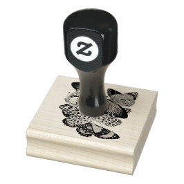 Carimbo De Borracha Vintage Cluster de Borboletas