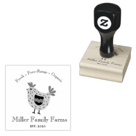 Carimbo De Borracha Vintage Family Farm Chicken Egg Carton