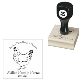 Carimbo De Borracha Vintage Family Farm Chicken Egg Carton