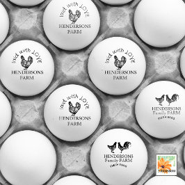 Carimbo De Borracha VINTAGE floral personalizada fazenda de galinha