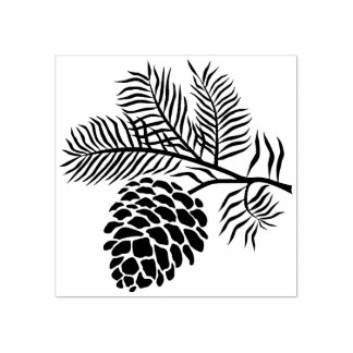 Carimbo De Borracha Vintage Pine Cone Branch Bber Stamp