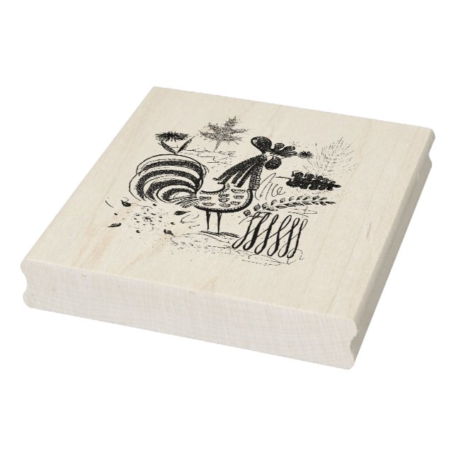 Carimbo De Borracha Vintage Rooster (Carimbo)
