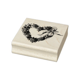 Carimbo De Borracha Vintage Rosas Corações Florais Bonito Casamento Fl