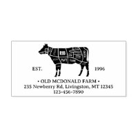 Vintage Russe Cow Meat Butcher Chart Fazenda Count