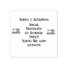 Carimbo De Borracha Vintage Sewing Machine Tailor