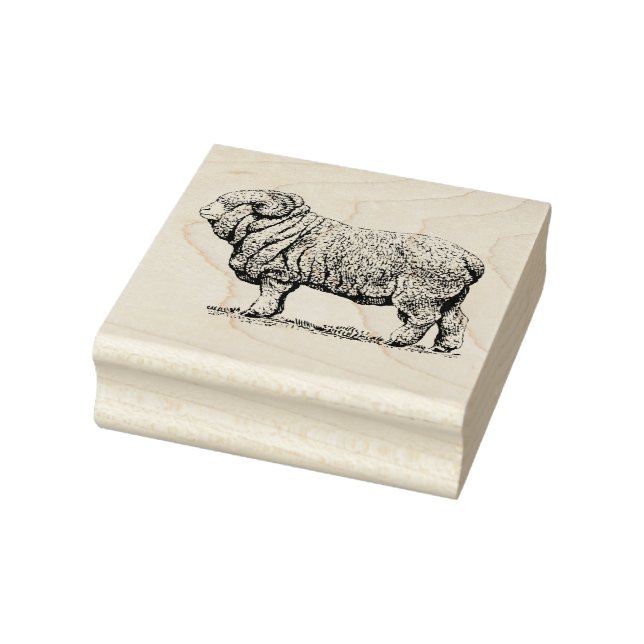 Carimbo De Borracha Vintage Sheep (Carimbo)
