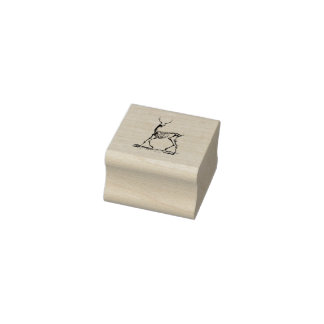 Carimbo De Borracha Vintage skeleton, gótica veado