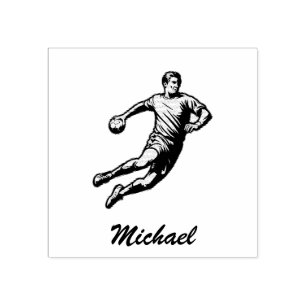 Carimbo De Borracha Vintage Trendy Modern Handball Personalizado