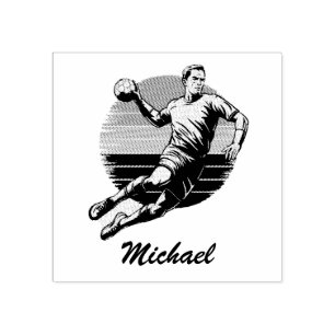 Carimbo De Borracha Vintage Trendy Modern Handball Personalizado