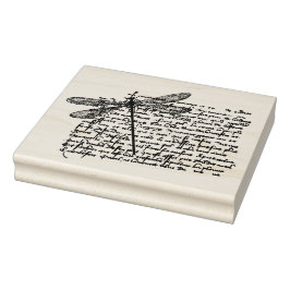 Carimbo De Borracha Vintage Wood Art Stamp