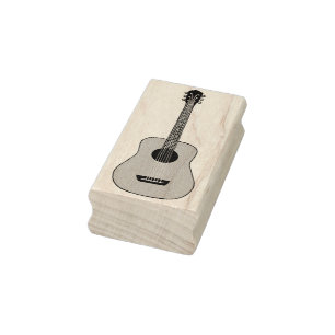 Carimbo De Borracha Violão acústico