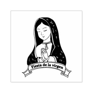 Carimbo De Borracha Virgem Maria Guadalupe, Católica Religiosa Mexica