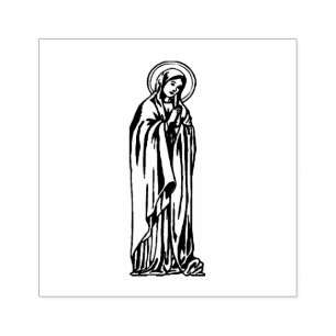 Carimbo De Borracha Virgem Maria Religiosa Católica Abençoada Mãe