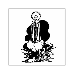 Carimbo De Borracha Virgem Maria Religiosa Fatima Crianças Católico