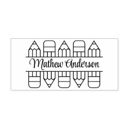 Carimbo De Borracha Voltar ao tema Lápis da Escola