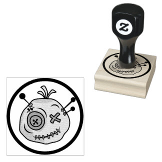 Carimbo De Borracha Voodoo Token Wood Art Stamp