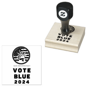Carimbo De Borracha Votar Democracia Votação Azul 2024