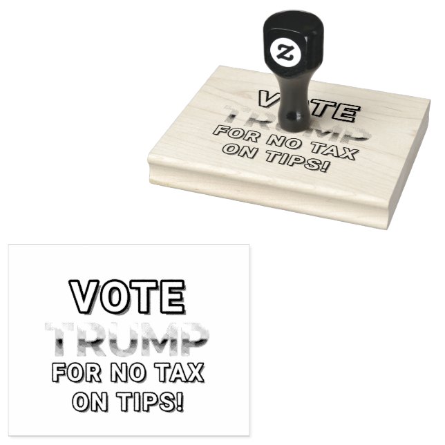 CARIMBO DE BORRACHA VOTE PARA SEM IMPOSTO SOBRE DICAS (Carimbado)