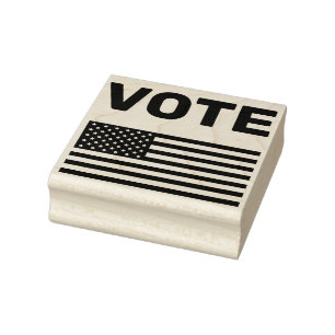 Carimbo De Borracha VOTO Bandeira americana