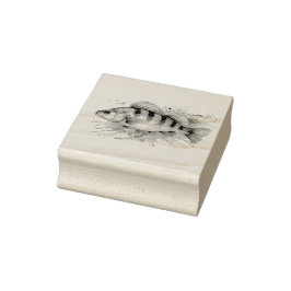 Carimbo De Borracha Watercolor Series: Perch