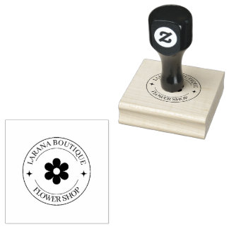 Carimbo De Borracha Wedding Florist Logo Rubber Stamp Floral Business