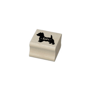 Carimbo De Borracha West Highland Terrier Dog Brey Love