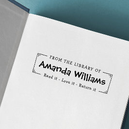 Carimbo De Borracha Whimsical da biblioteca de livraria