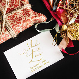 Carimbo De Borracha Whimsical Feito com Amor por Negócios