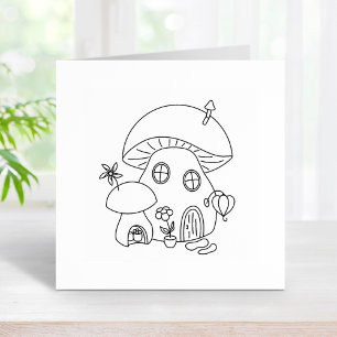 Carimbo De Borracha Whimsso Fairy Mushroom Color Me