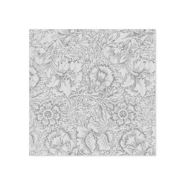 Carimbo De Borracha William Morris Poppy Classic Floral Green (Impressão)