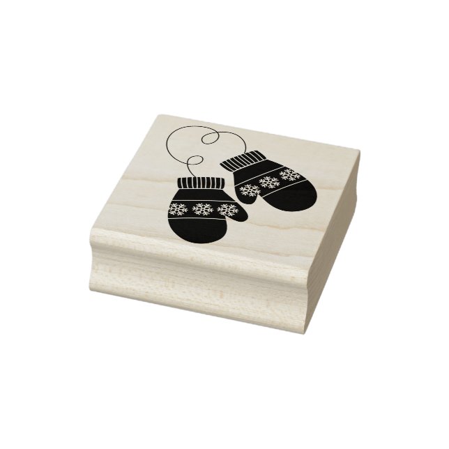 Carimbo De Borracha Winter Mittens Christmas Rubber Art Stamp (Carimbo)