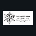Carimbo De Borracha Winter Snowflake Etching Christmas Return Address<br><div class="desc">Uma mão desenhada no Floco de Neve de Inverno Etching para seu Endereço de Natal de Férias. Se você tiver uma pergunta para design ou se tiver que fazer mudanças no design,  envie um e-mail para paula@labellarue.com antes de personalizar ou fazer um pedido.</div>