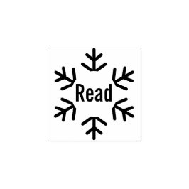 Carimbo De Borracha Winter Snowflake Read Teacher Classroom Library 